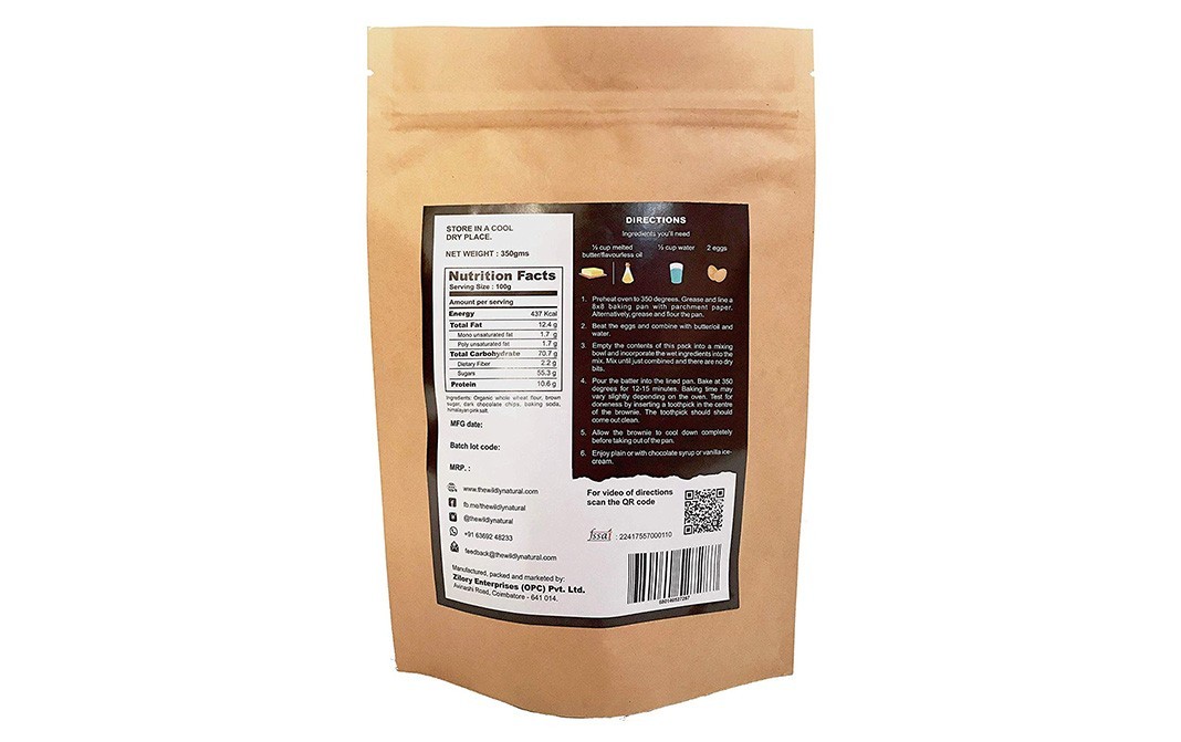 The Wildly Natural Chocolate Chip Blondie Bar Mix   Pack  350 grams